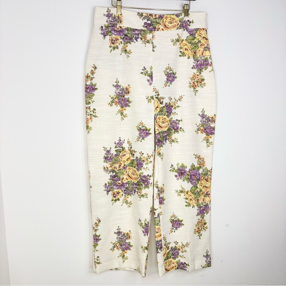 Sezane Jenson Trousers and Hermance Top Ella Purple Floral Size 14 Size 46 SET - Picture 7 of 16
